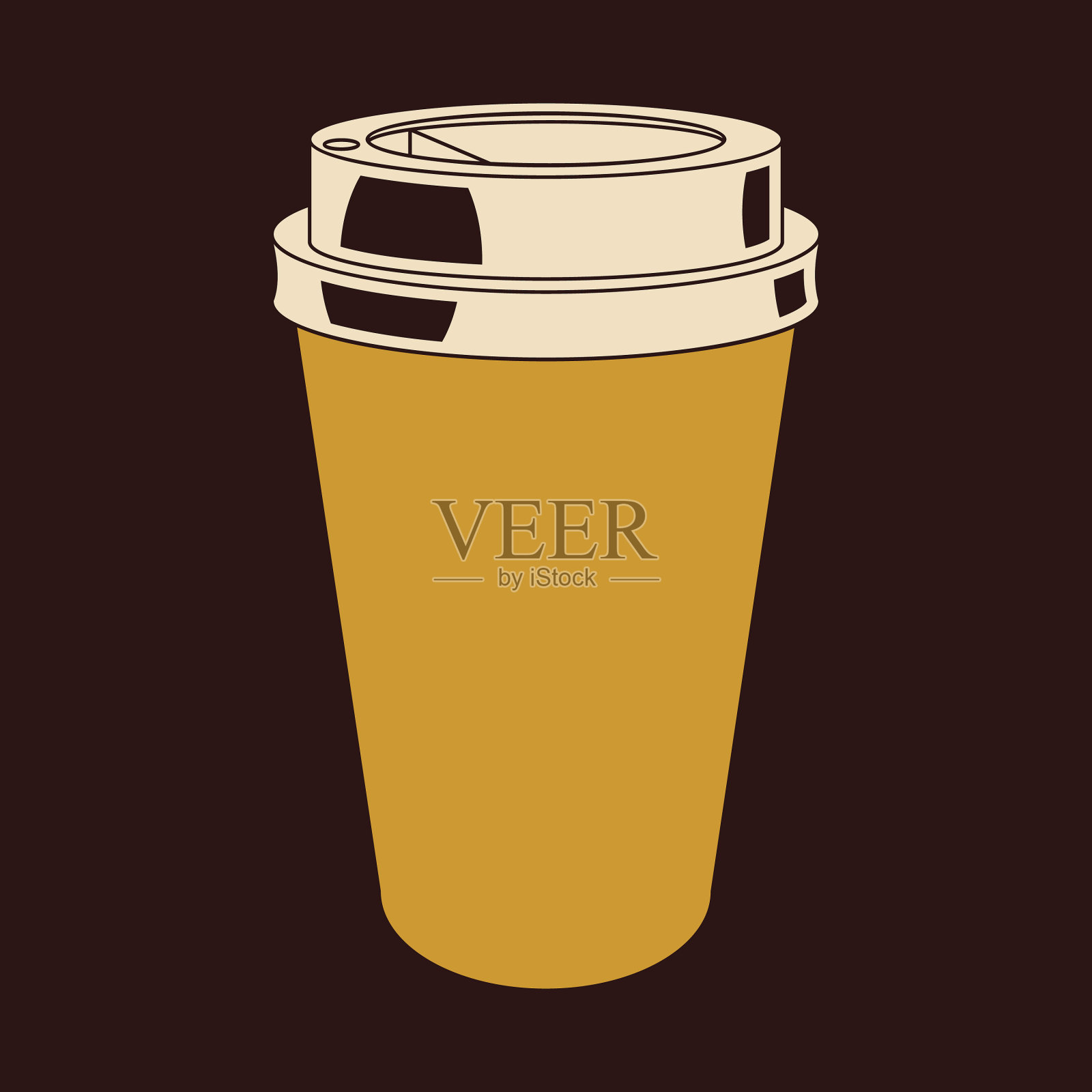 轮廓杯插画图片素材