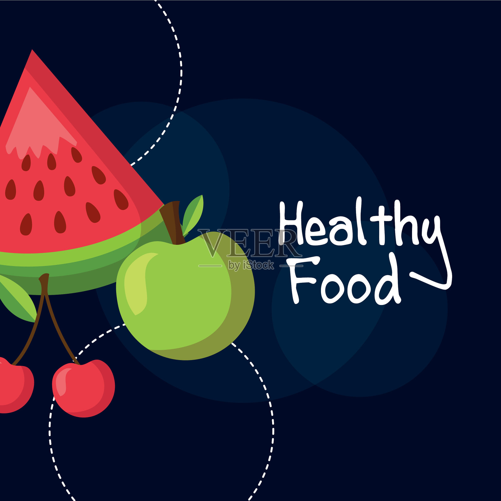 健康有机的食品设计插画图片素材