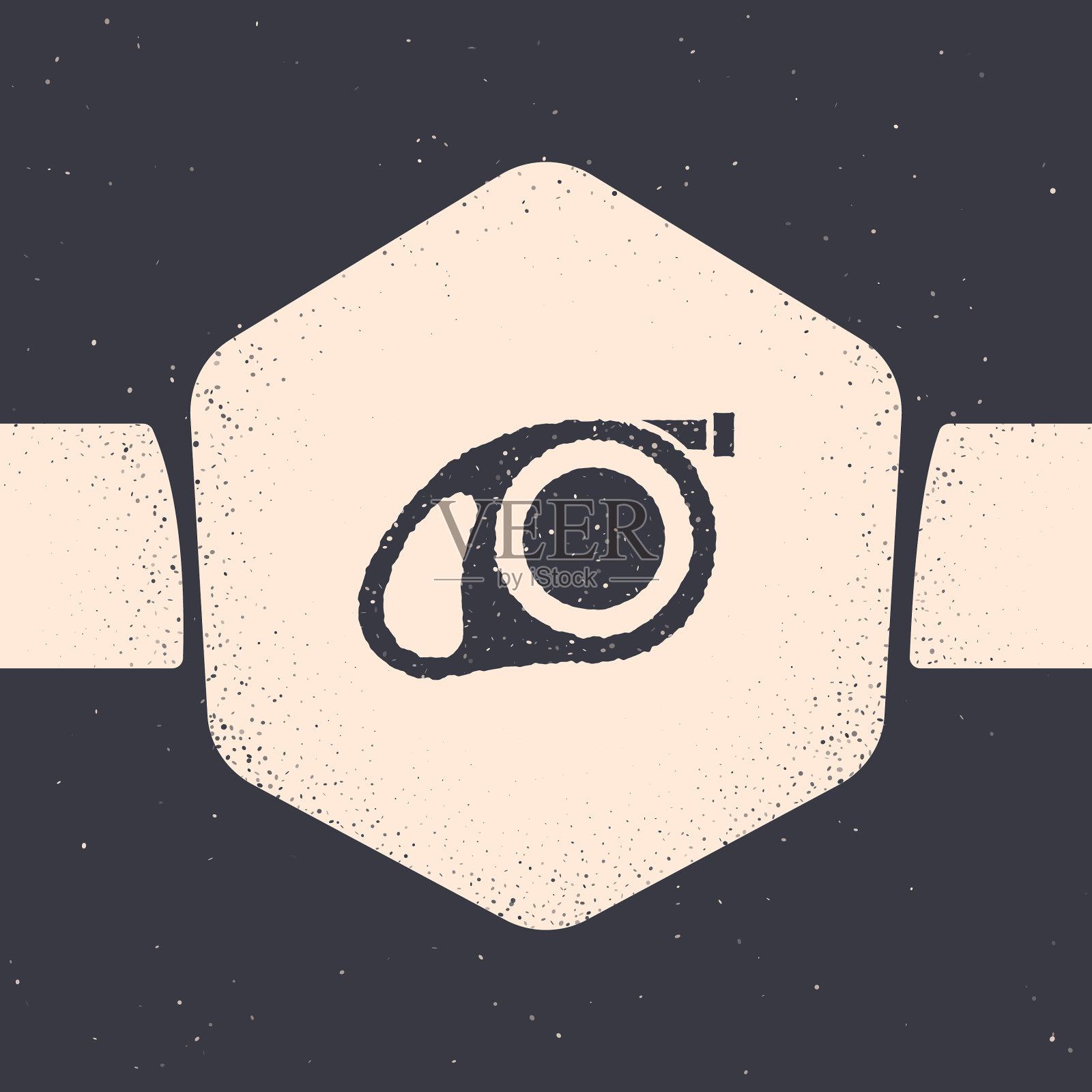 Grunge可伸缩绳链与钩带图标插画图片素材