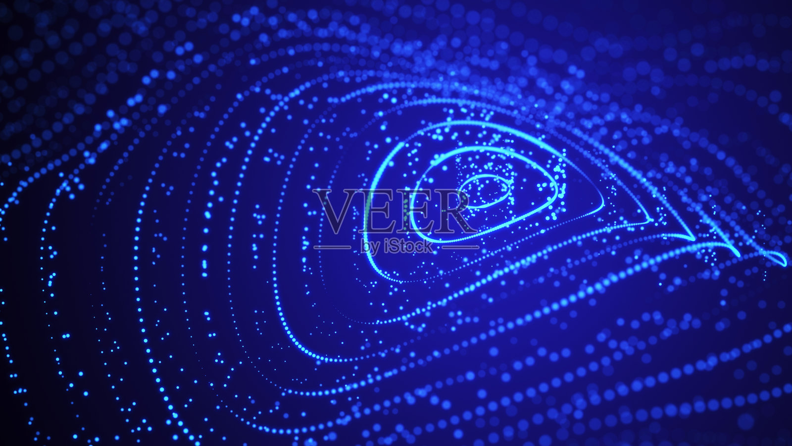 科幻背景。多粒子数字波。大数据可视化。节日礼物模板。3 d照片摄影图片