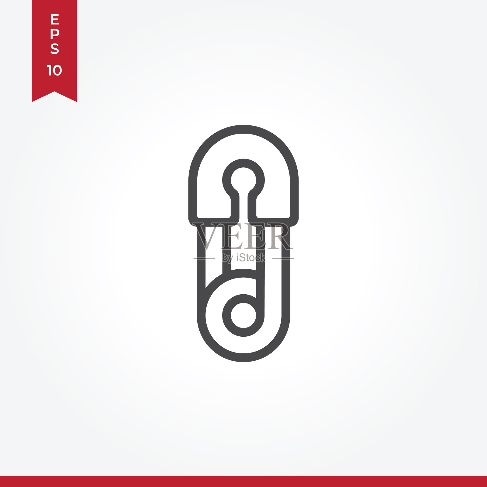 安全别针图标在现代风格的网站和图标素材