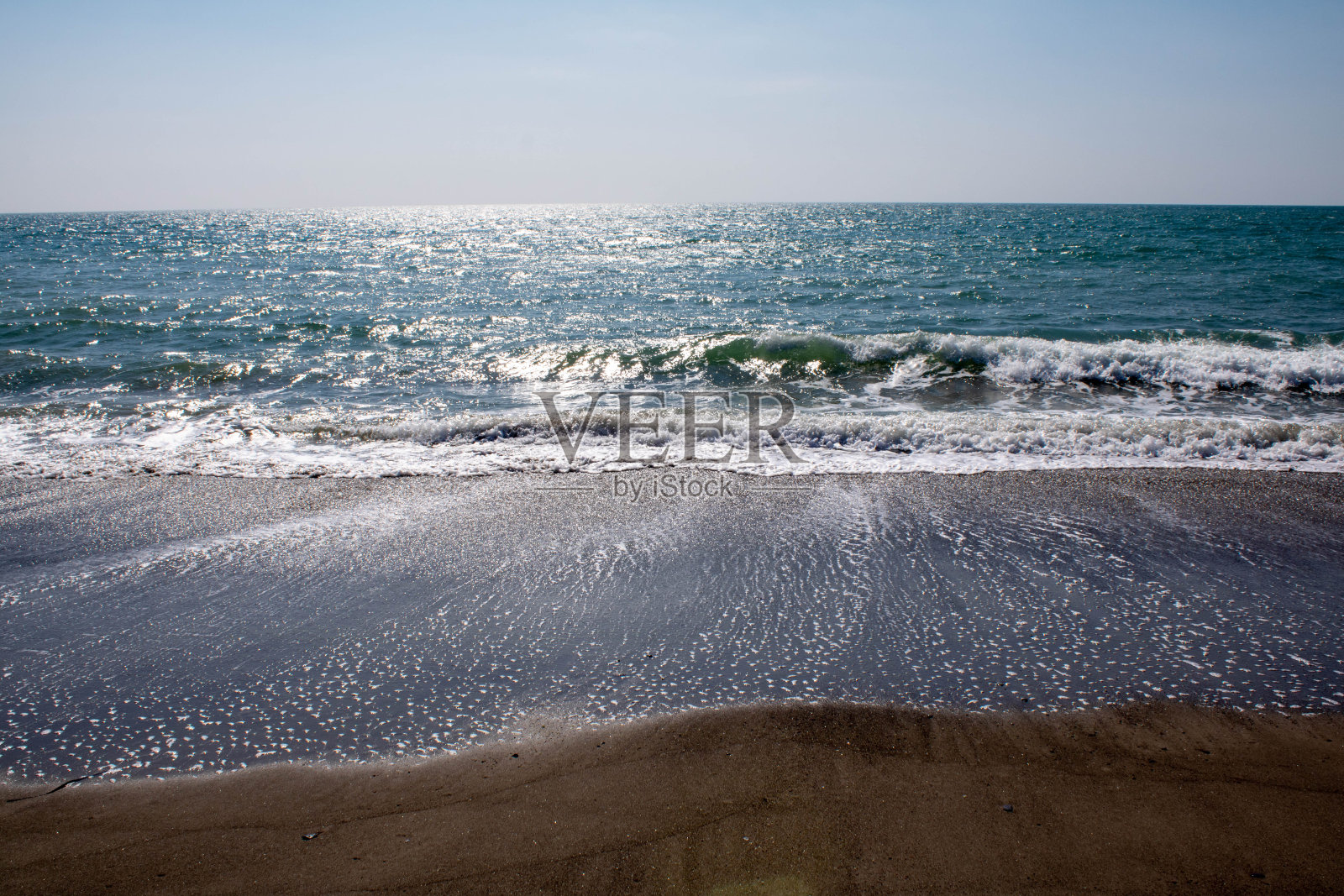 西科克，罗斯卡里附近的长滩上的日出照片摄影图片