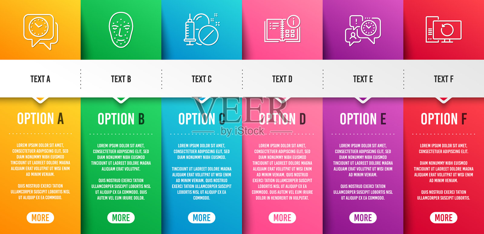 面部生物识别，时间管理和药物治疗插画图片素材