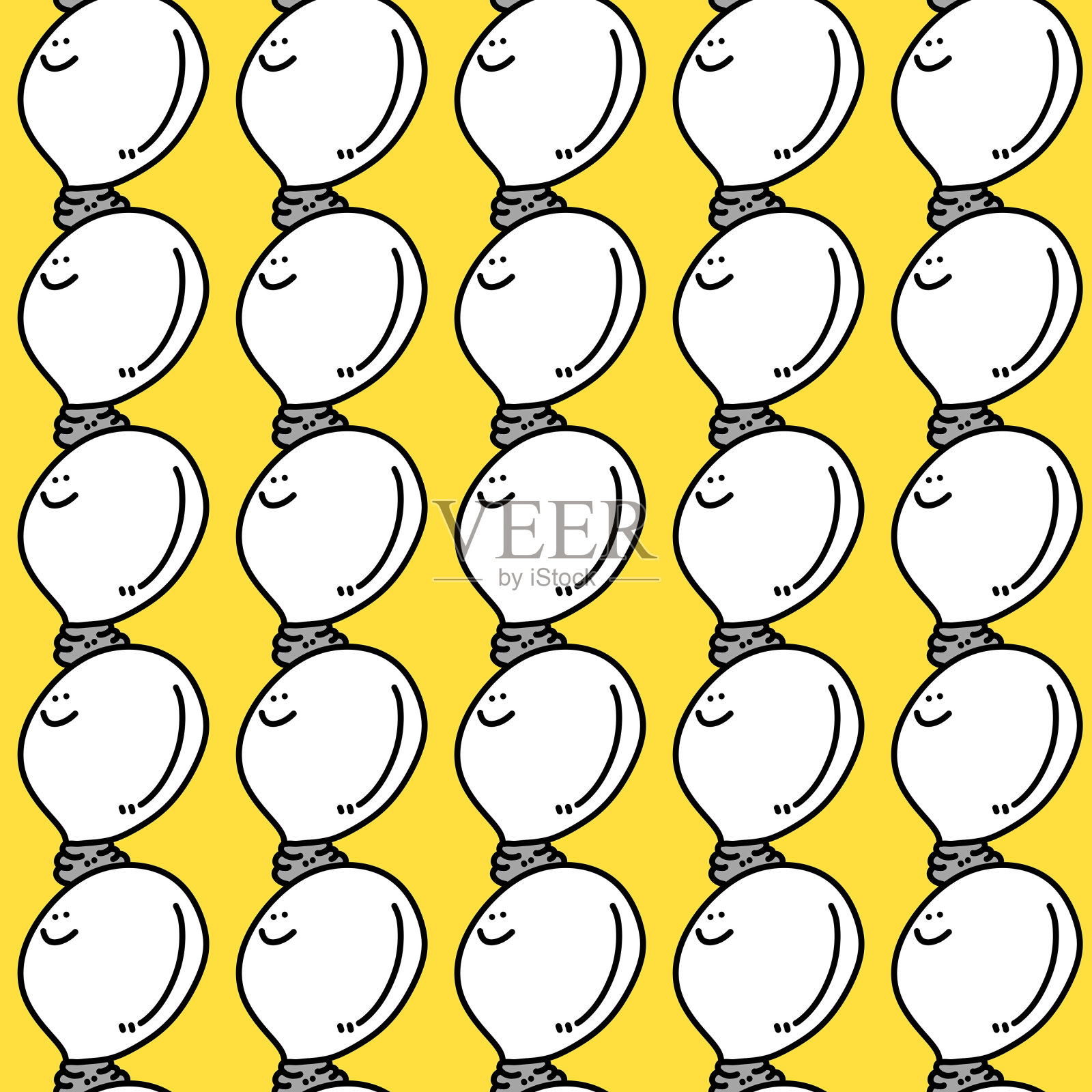 无缝图案的可爱怪物卡通设计元素图片