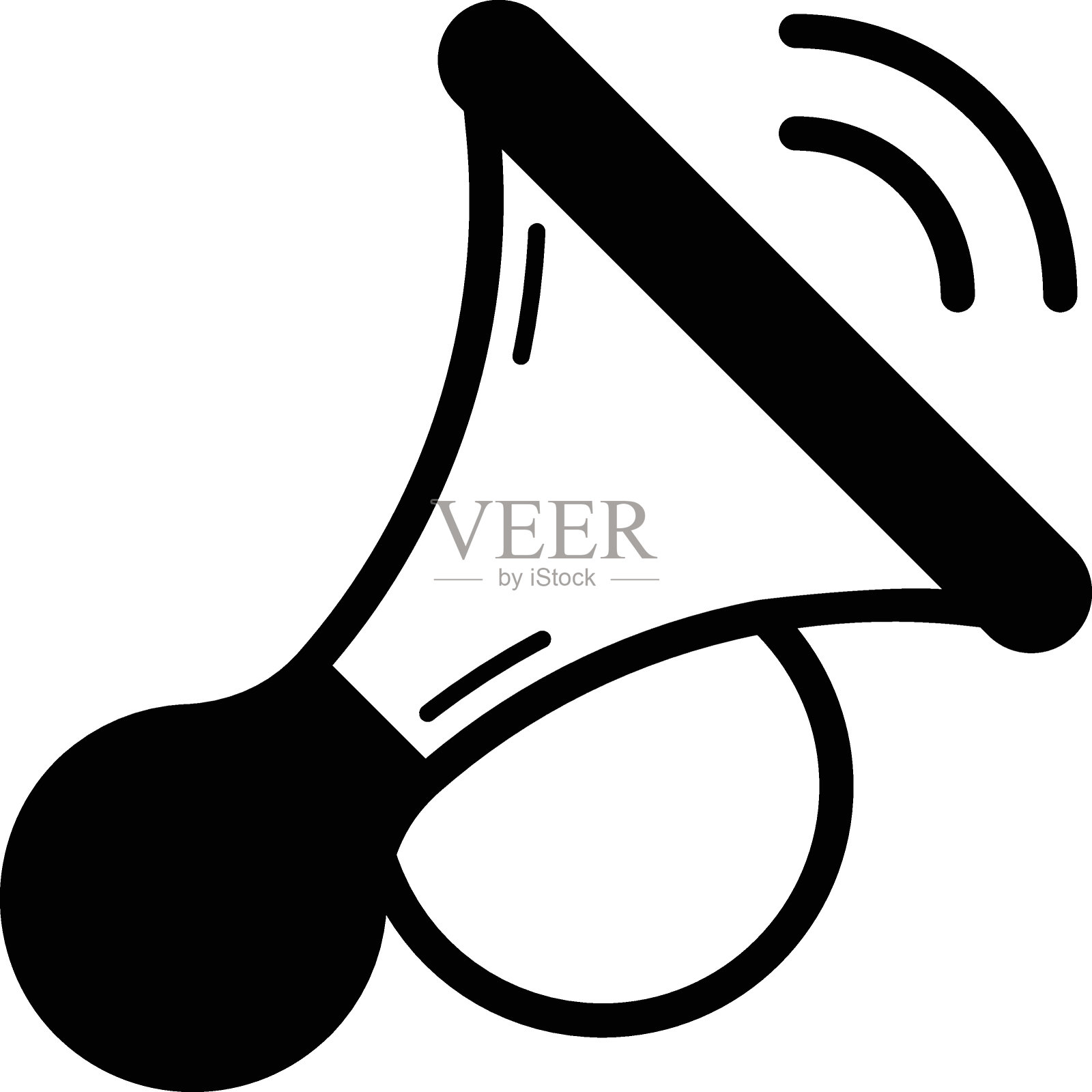 卡车汽笛矢量图标设计，汽车服务和汽车修理店符号，卡车备件标志，汽车技术人员设备库存插图，小号概念，设计元素图片