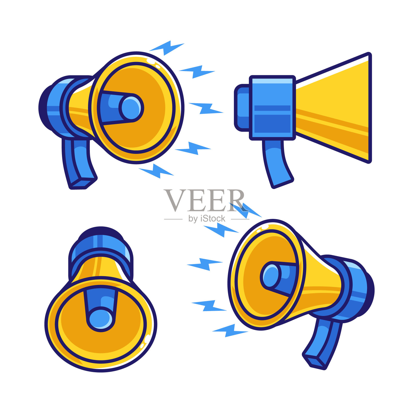 收集喇叭喇叭卡通设计元素图片