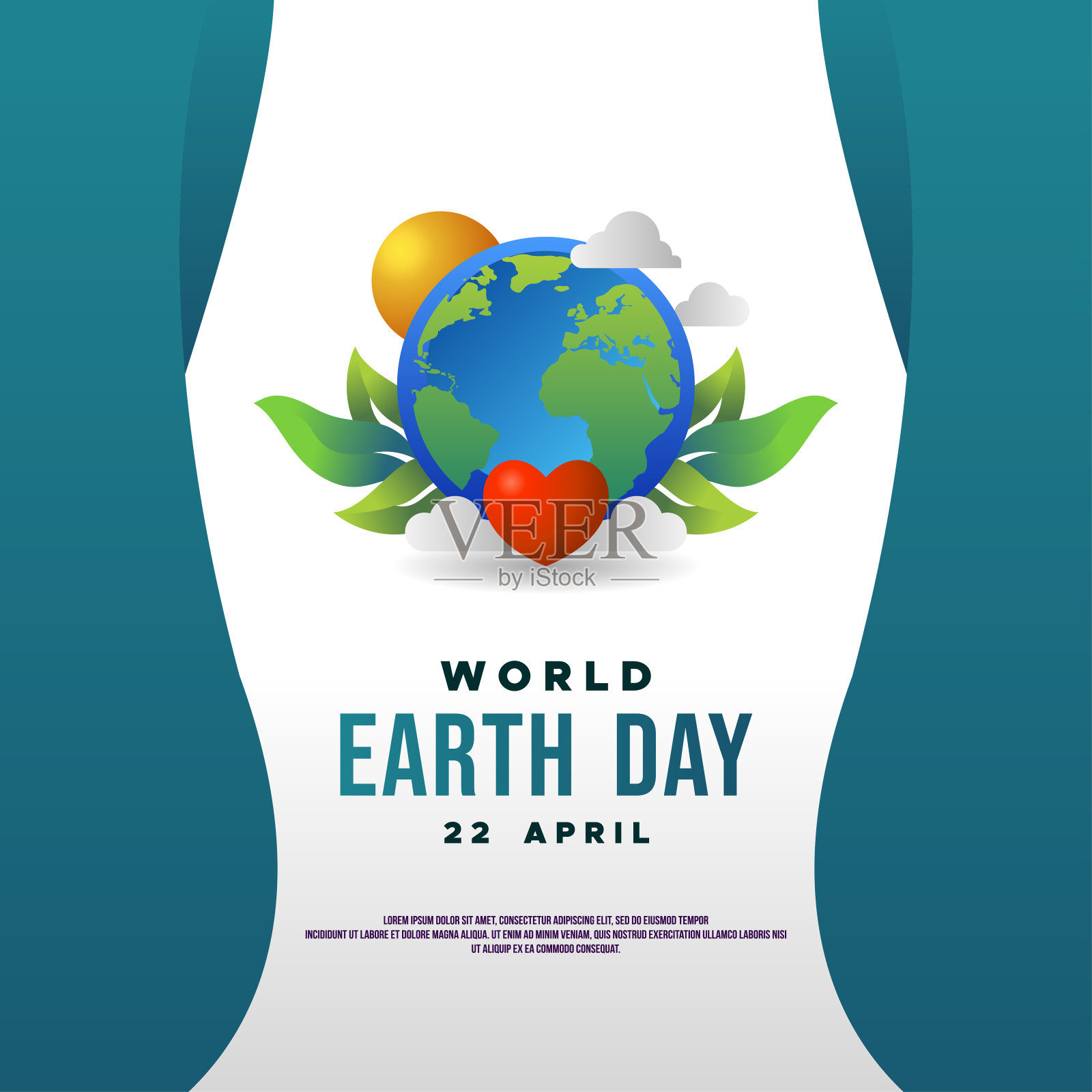 地球日矢量设计模板插画图片素材