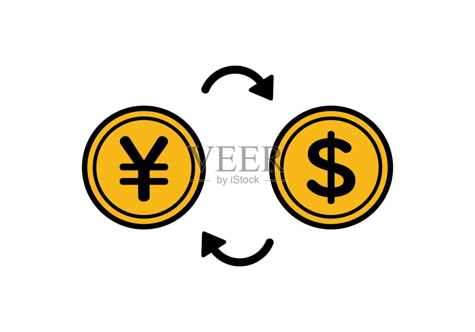 兑换日元和美元的插图插画图片素材