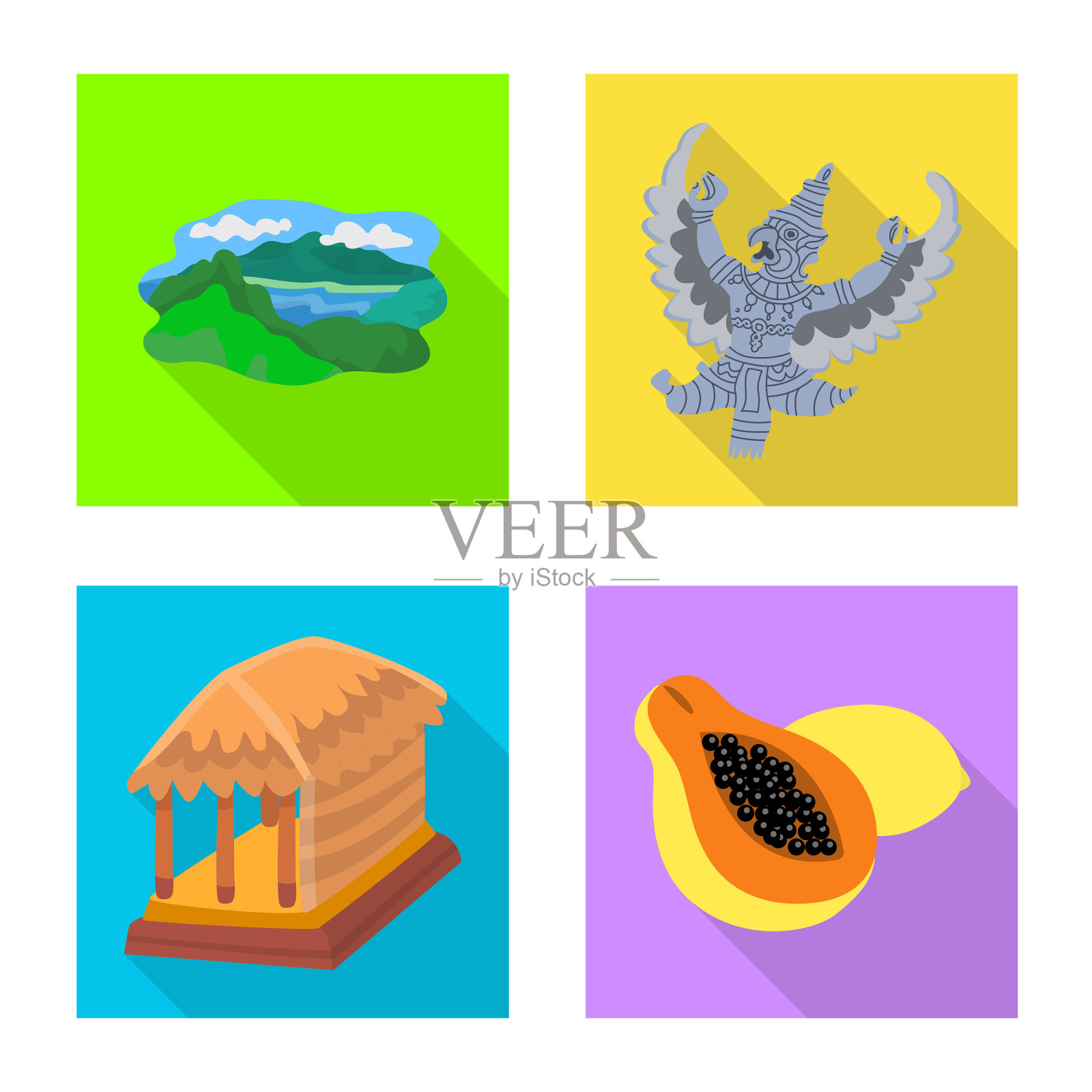 孤立对象旅游标志插画图片素材