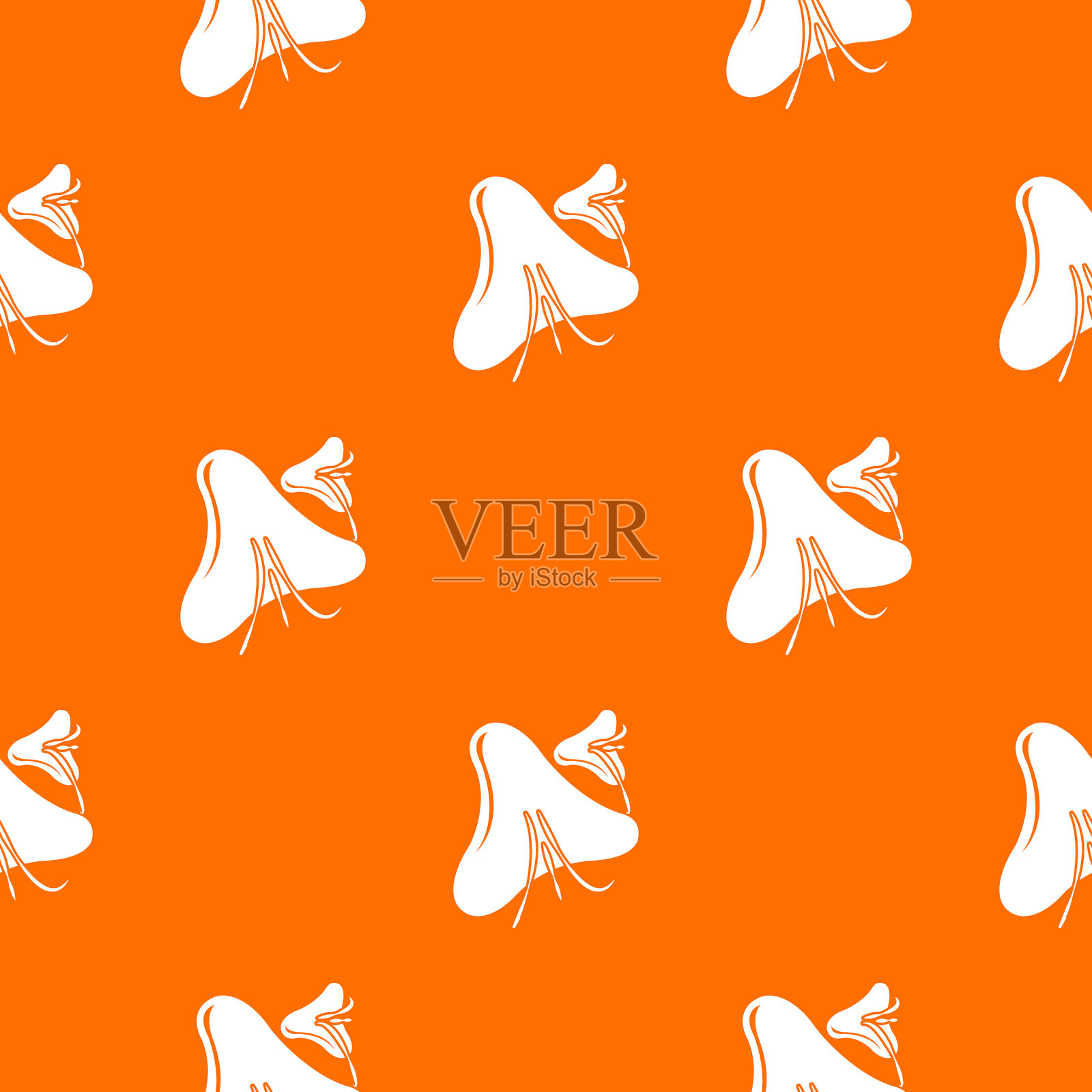 天花病毒橘型插画图片素材