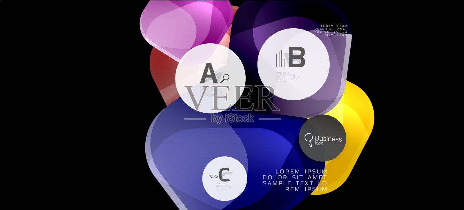 信息图形圈背景成功图标插画图片素材