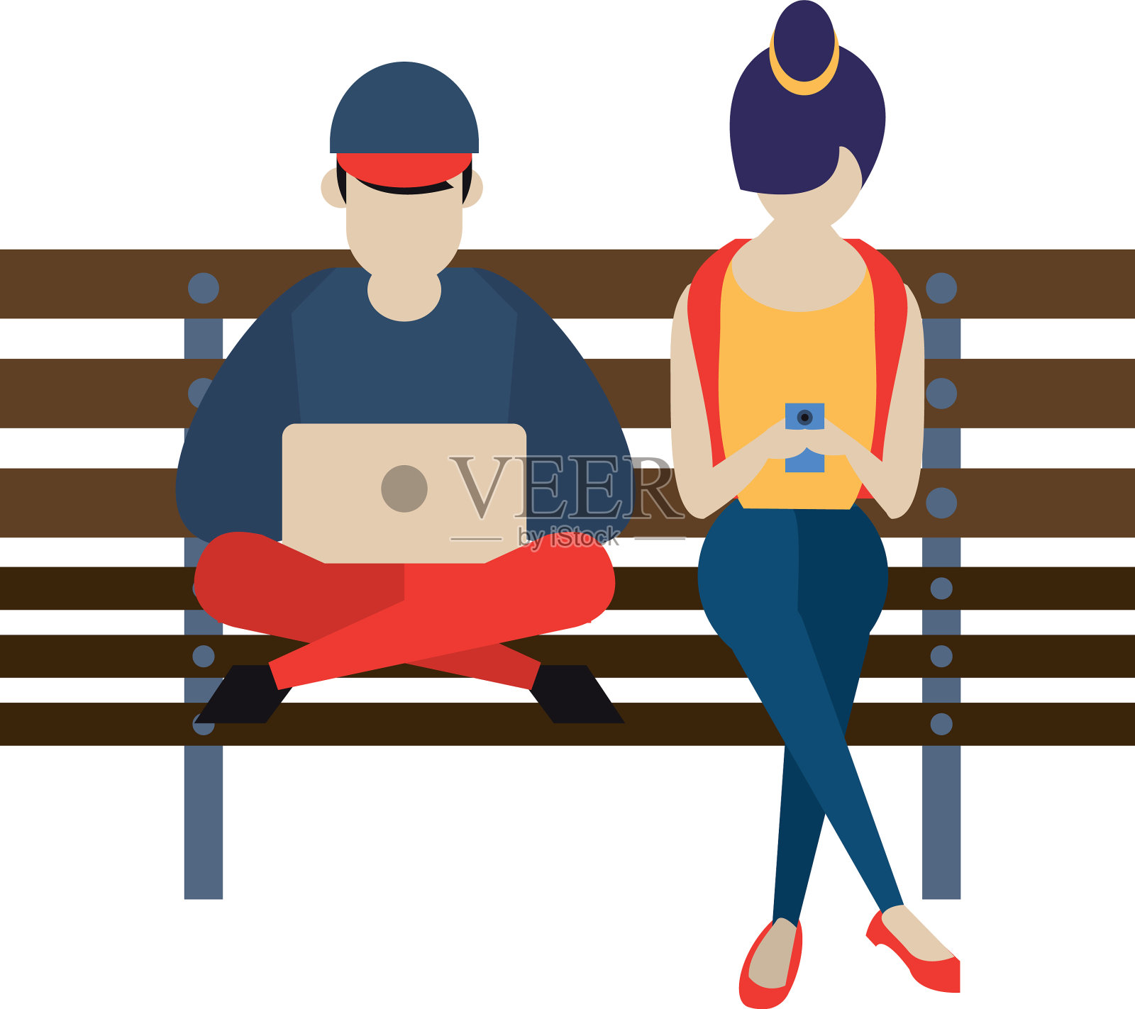 社交媒体网络聊天卡通插画图片素材