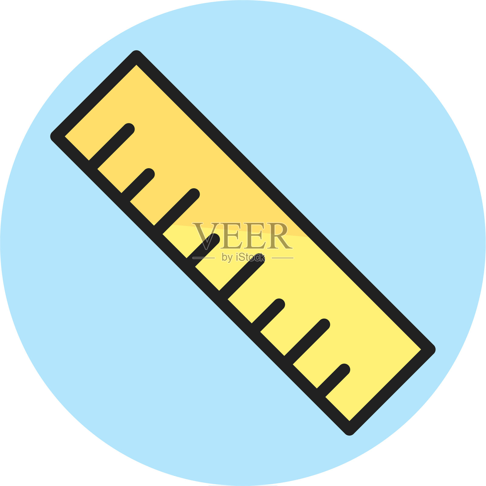 标尺线填充图标插画图片素材