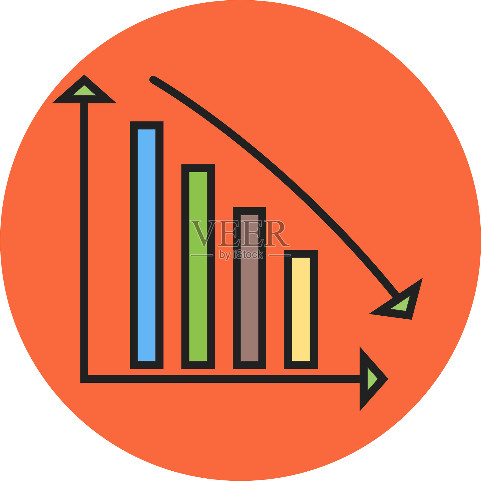 降格条线填充图标图标素材