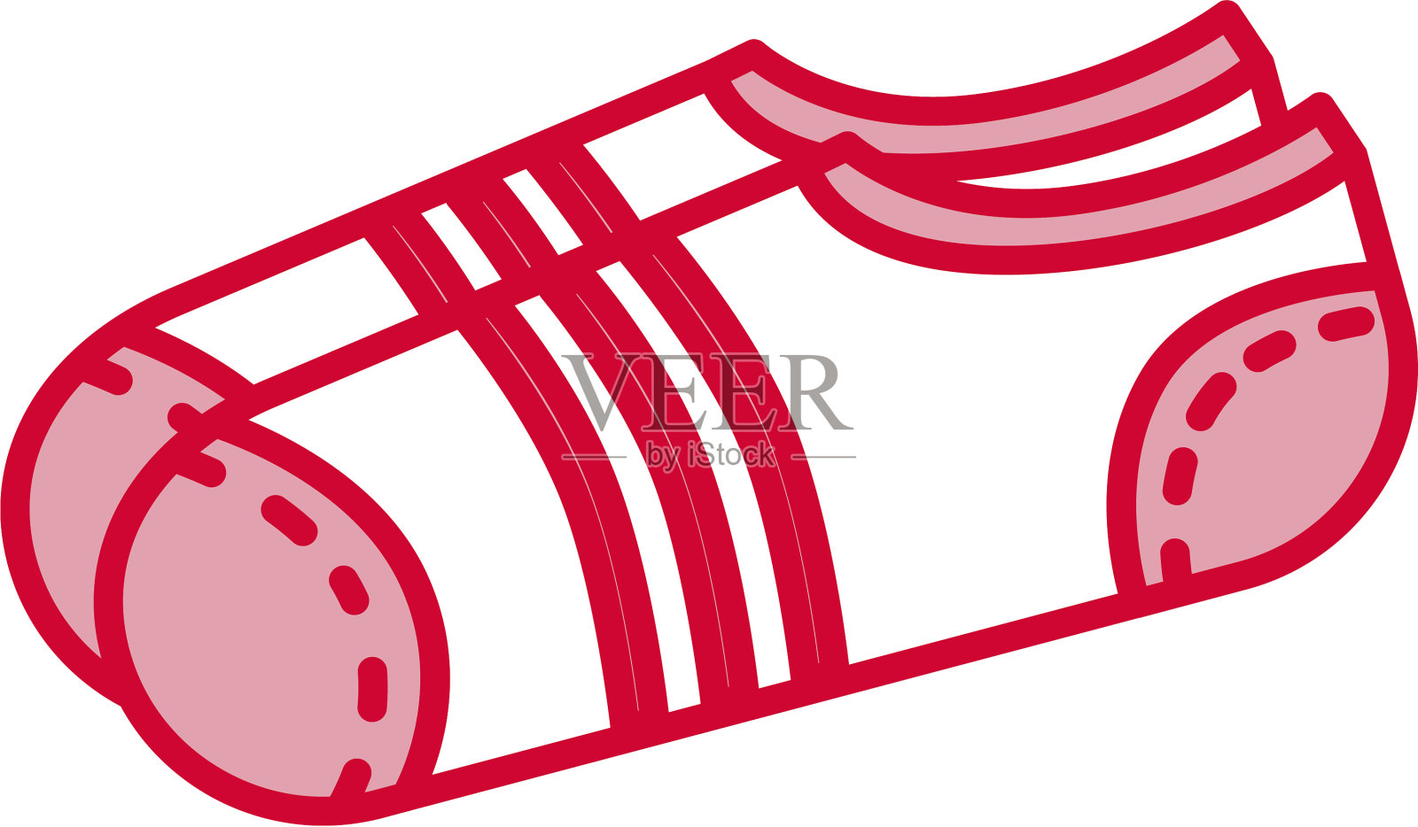 红袜子预览插画图片素材