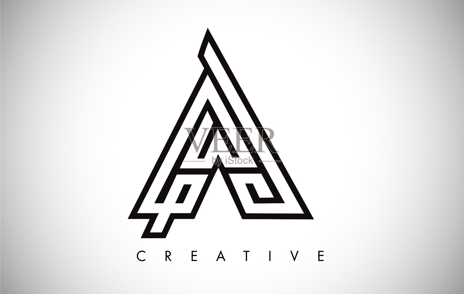 一个字母现代时尚设计标志，一个字母图标插画图片素材