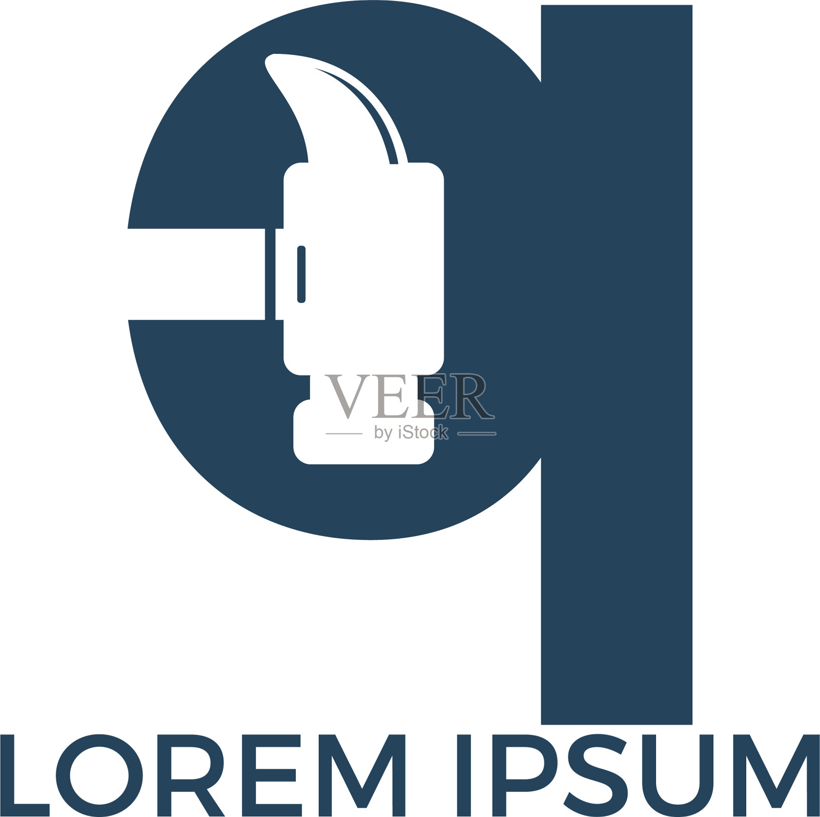 字母q锤标志设计插画图片素材