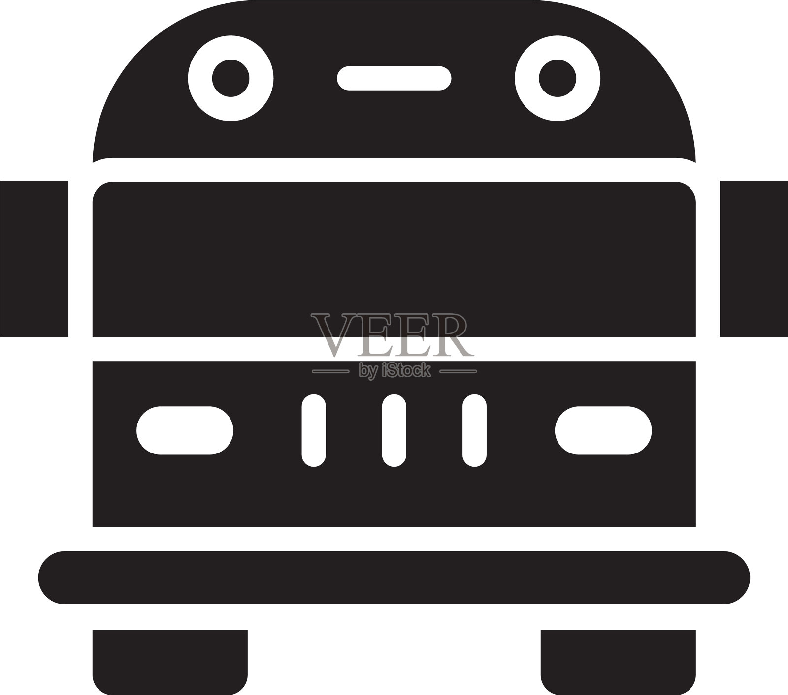 平面字形公共汽车图标符号标志标志标志模板插画图片素材