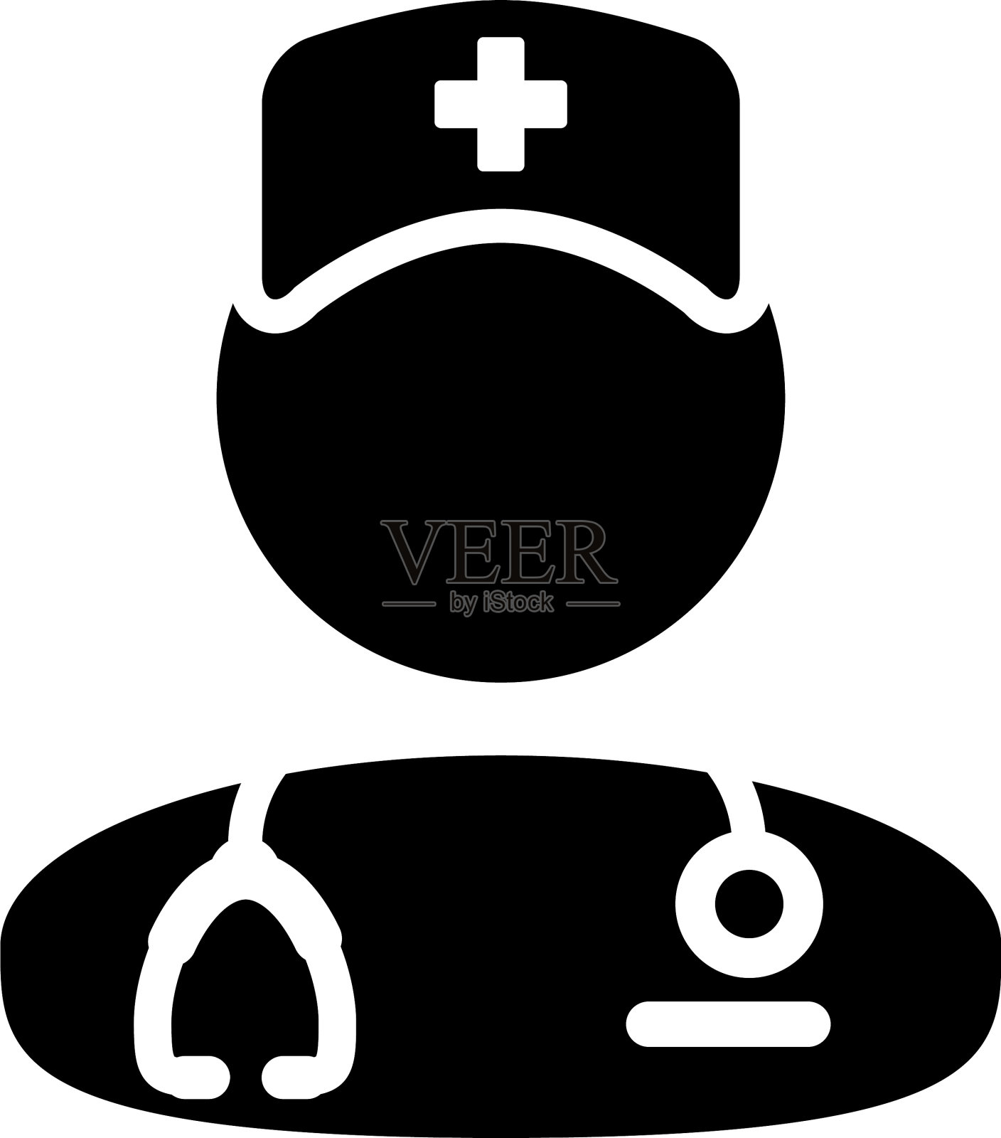 医疗服务员图标男性个人资料化身插画图片素材