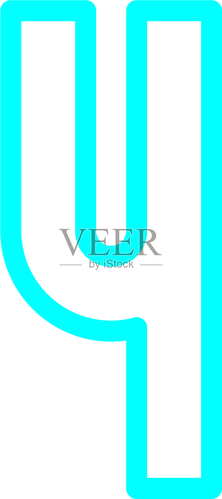 字体明亮字母从彩色轮廓插画图片素材