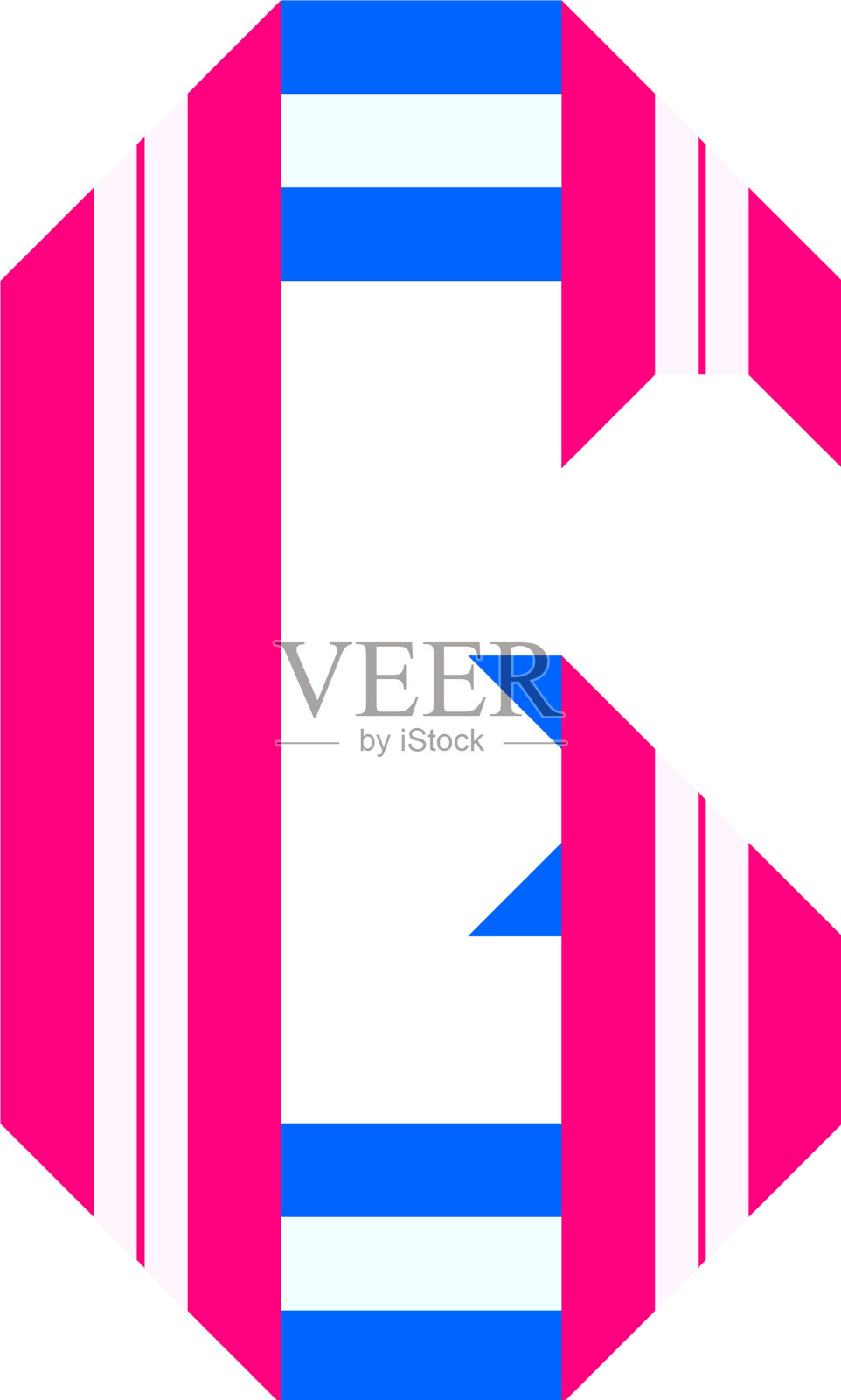 时髦的字母从纸带折叠插画图片素材