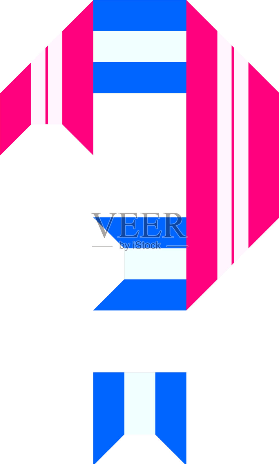 时髦的字母从纸带折叠插画图片素材