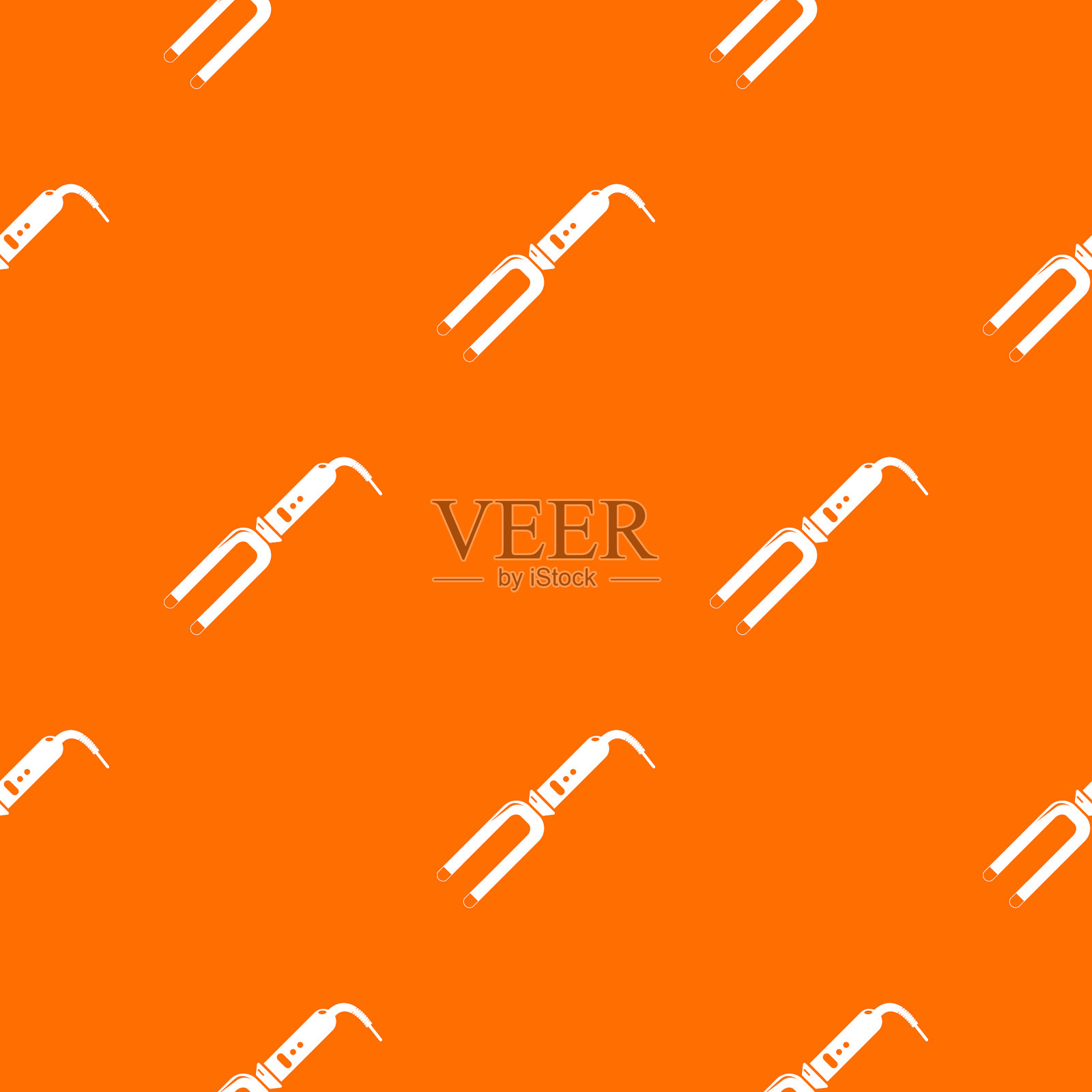 发卷图案橙色插画图片素材