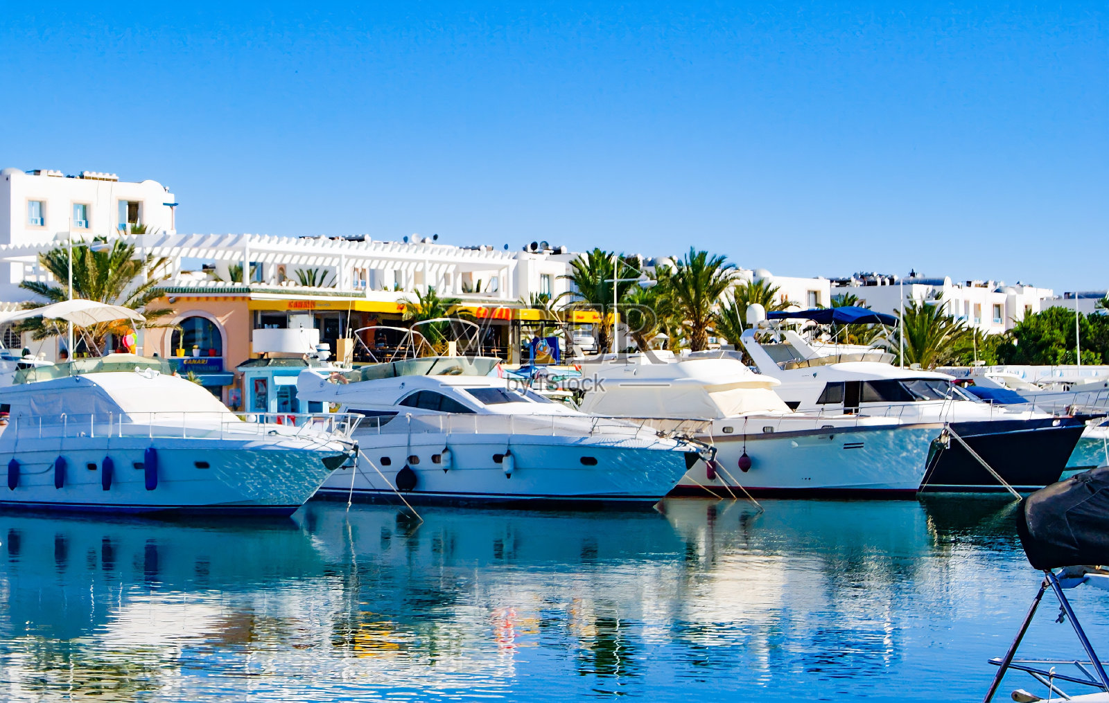 突尼斯哈马马特Yasmine休闲港照片摄影图片