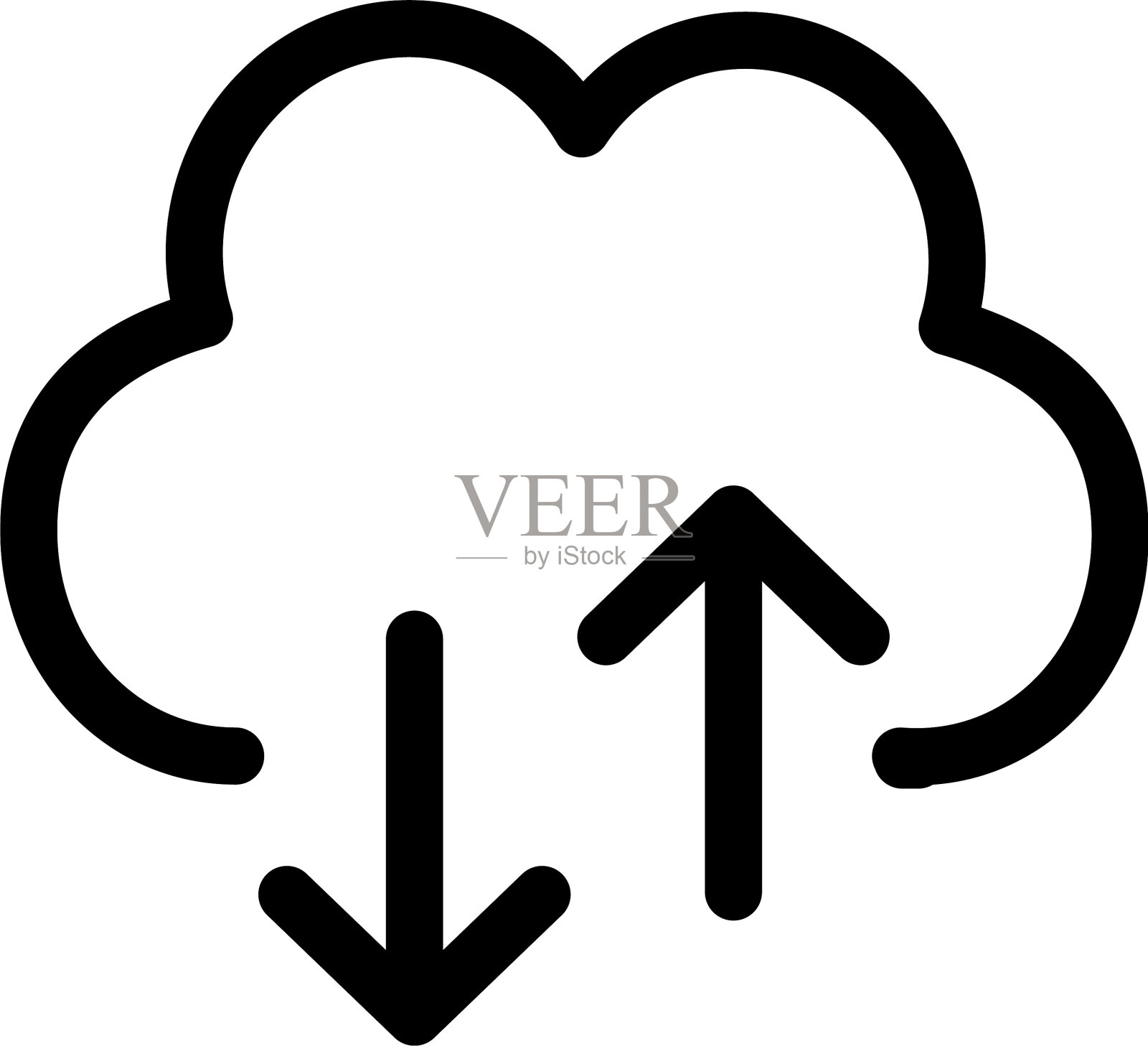 平线云计算图标标志标志logo插画图片素材