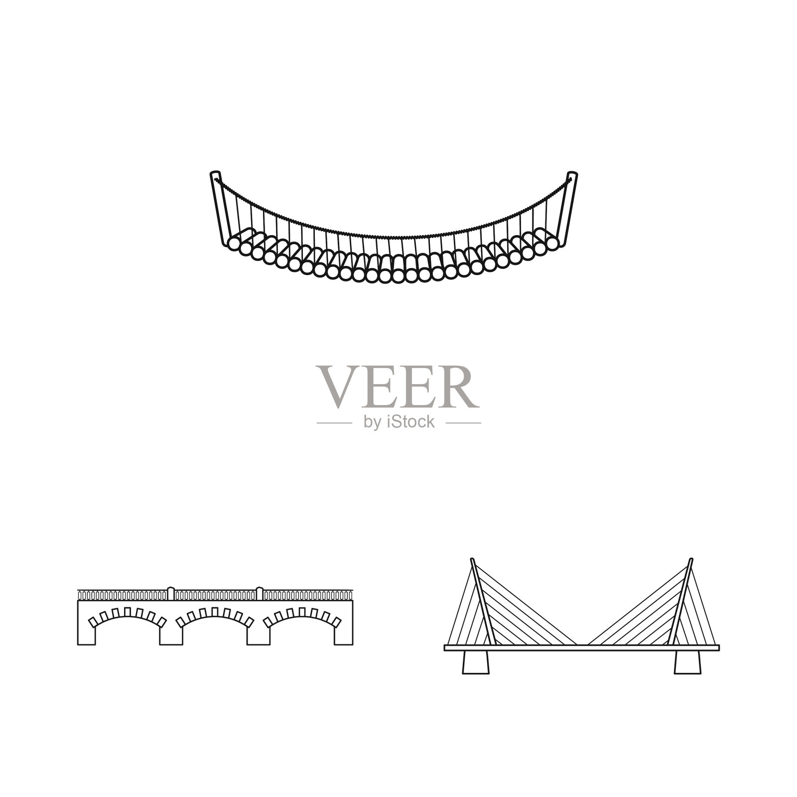 设计指示牌和连接标志插画图片素材