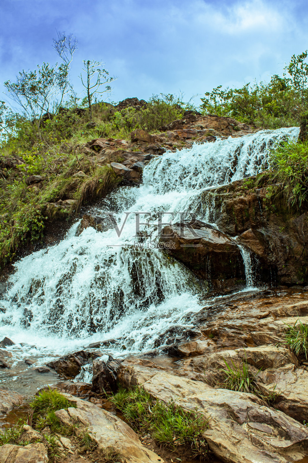 甘德拉雷拉瀑布照片摄影图片