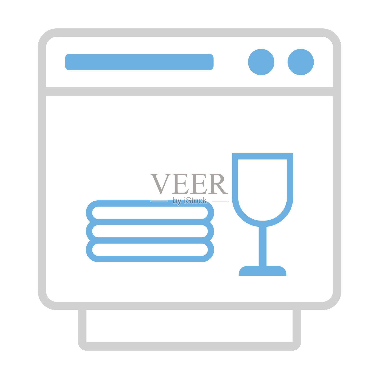 洗碗机，厨房，清洁图标插画图片素材