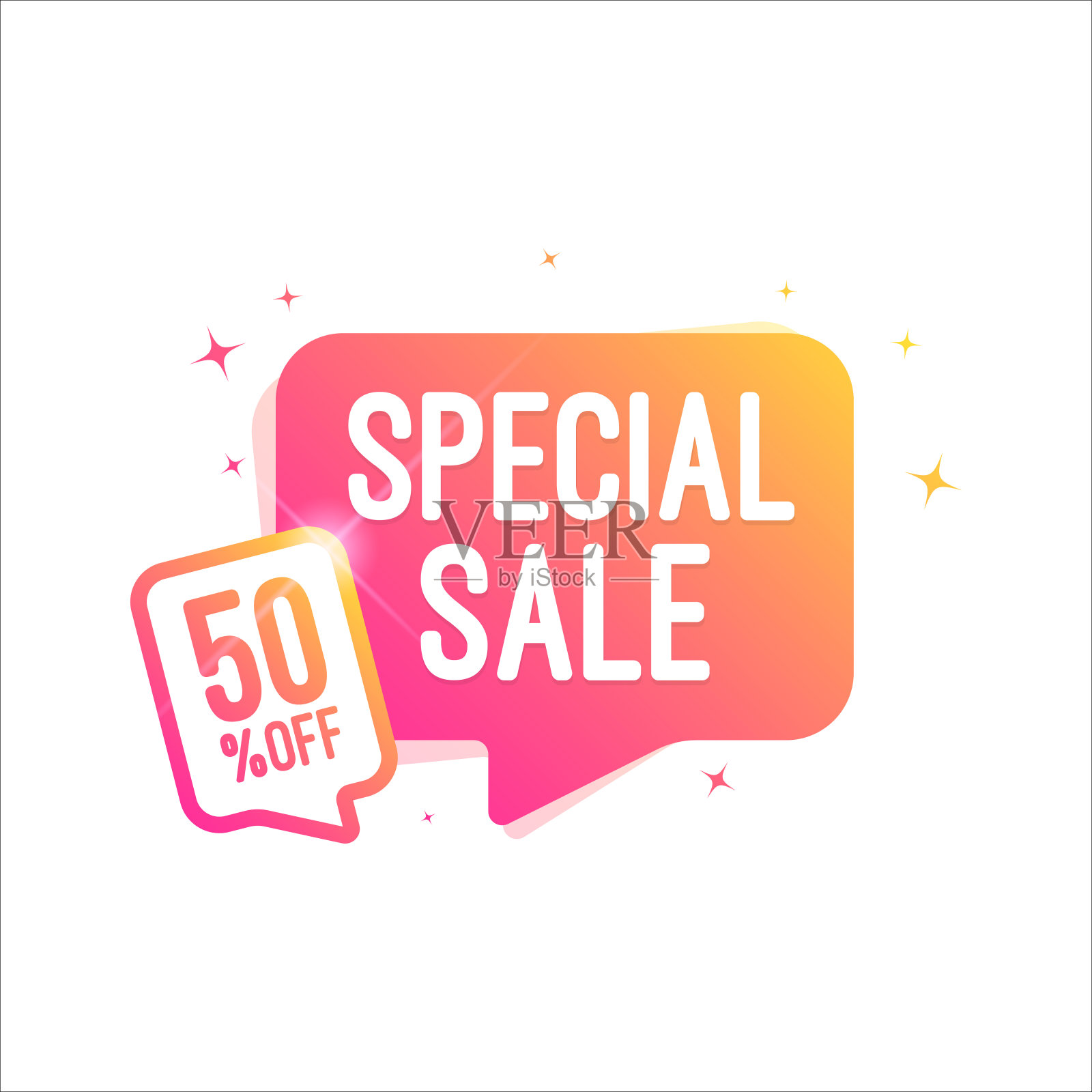 特别销售50%折扣购物标签设计模板素材