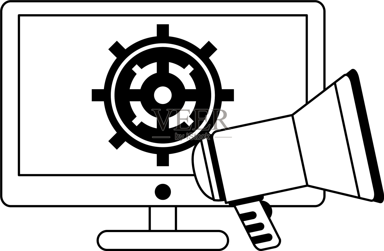 科技数码现代硬件卡通插画图片素材