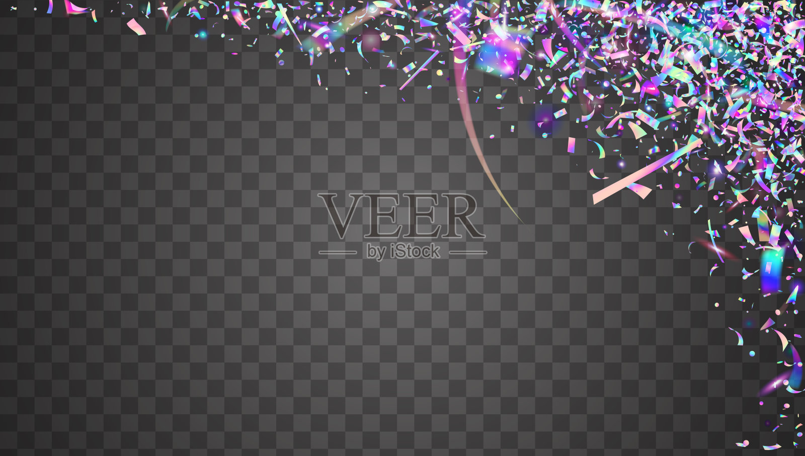 透明的效果。嘉年华箔。霓虹闪亮的。复古Vaporwave佤邦插画图片素材