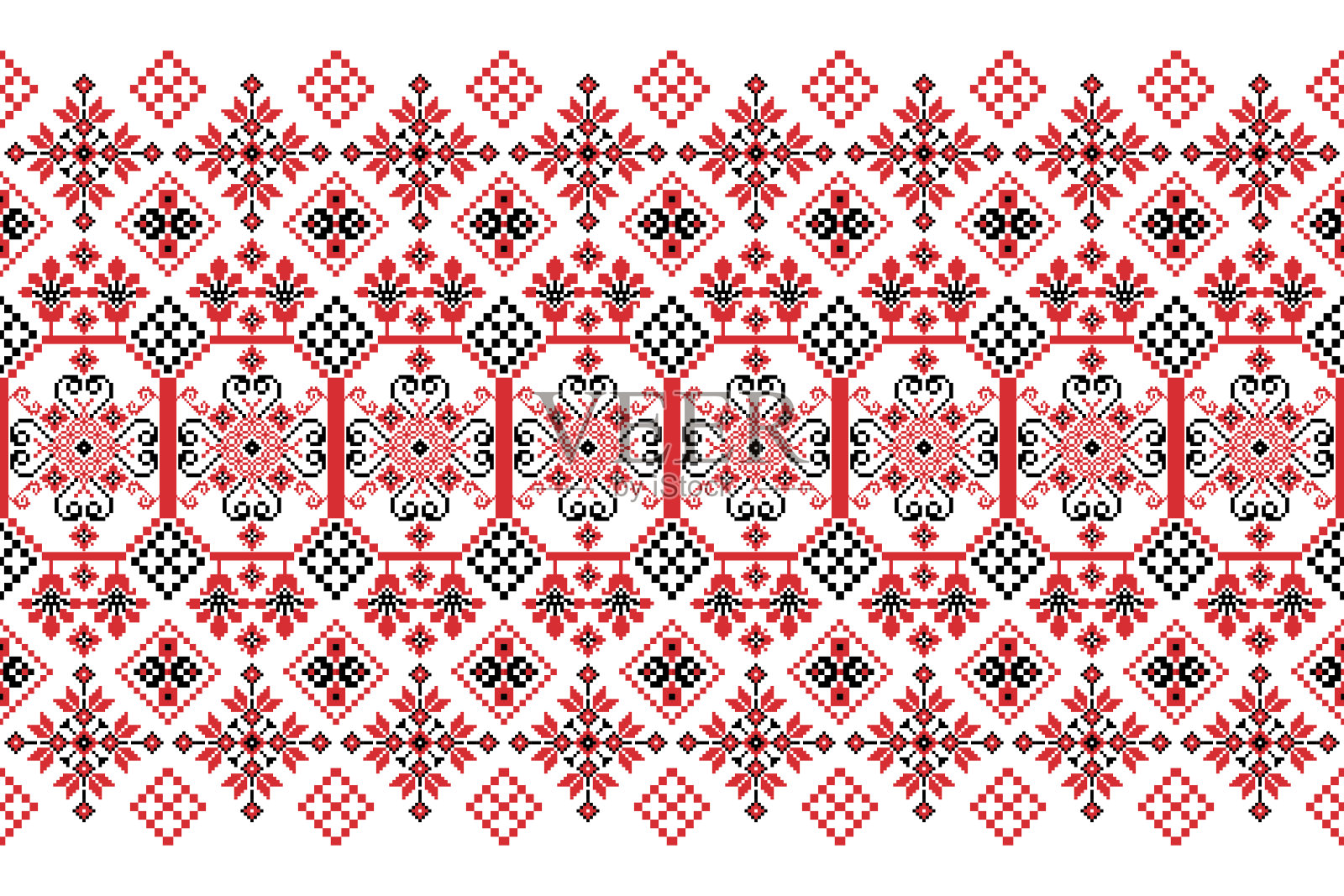 美丽的人物部落乌克兰图案。插画图片素材