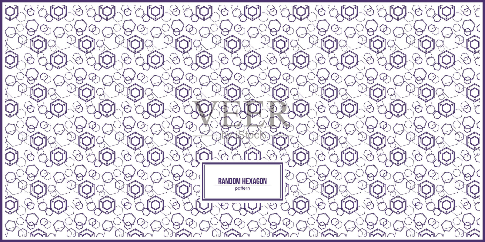 随机大小的六边形图案插画图片素材