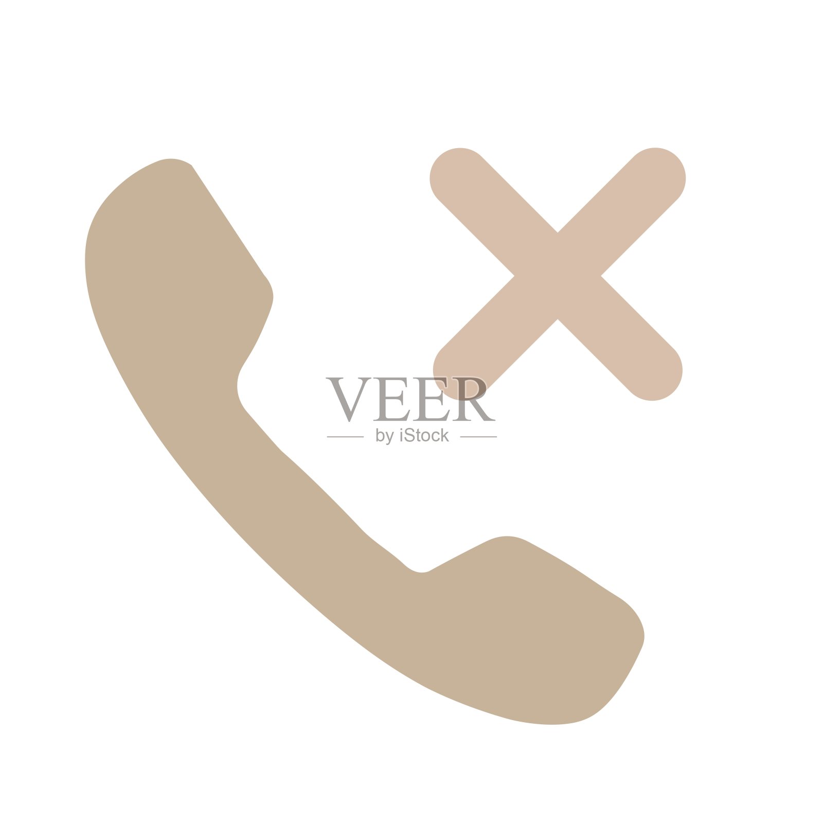 海报、网页设计、商务、设计、办公室等拒绝呼叫图标。插画图片素材