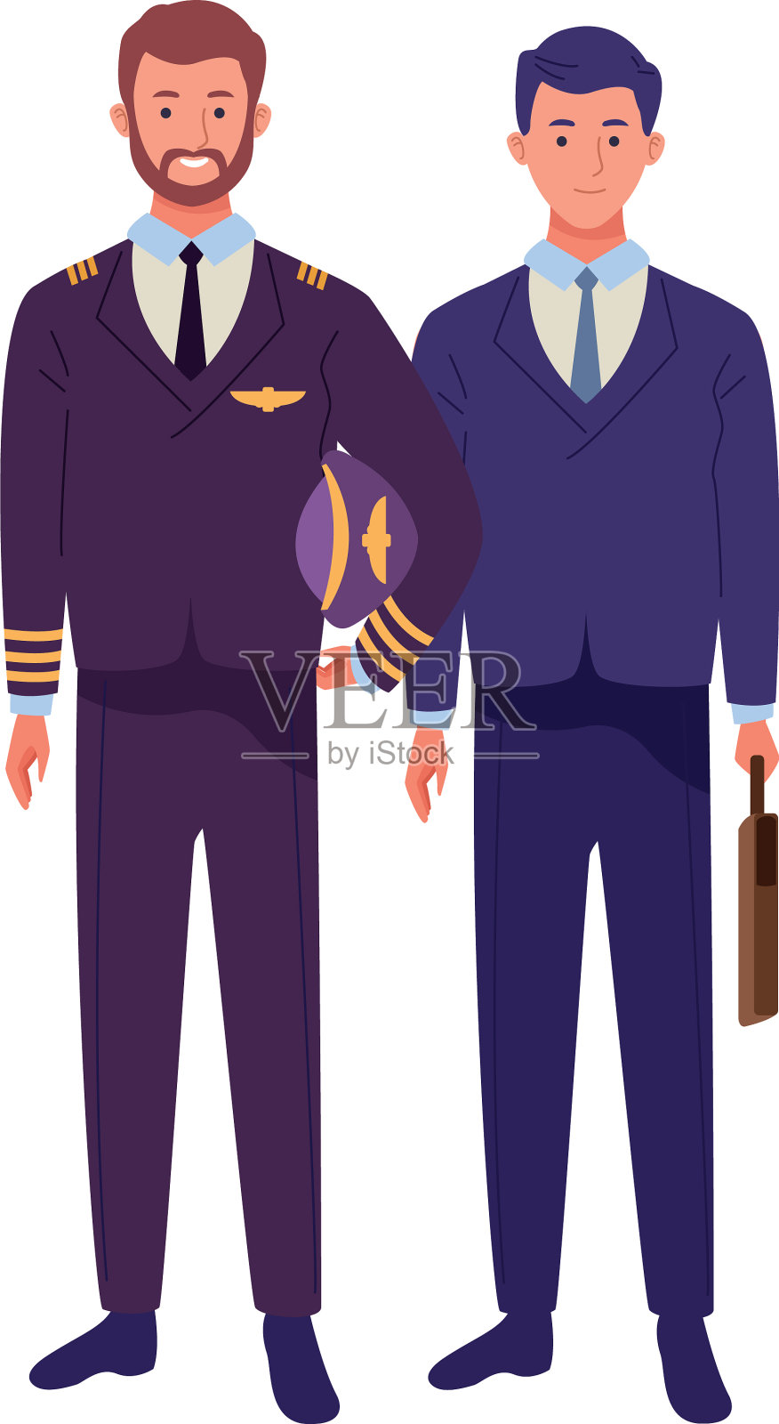 专业人士将微笑的卡通人物组合在一起插画图片素材