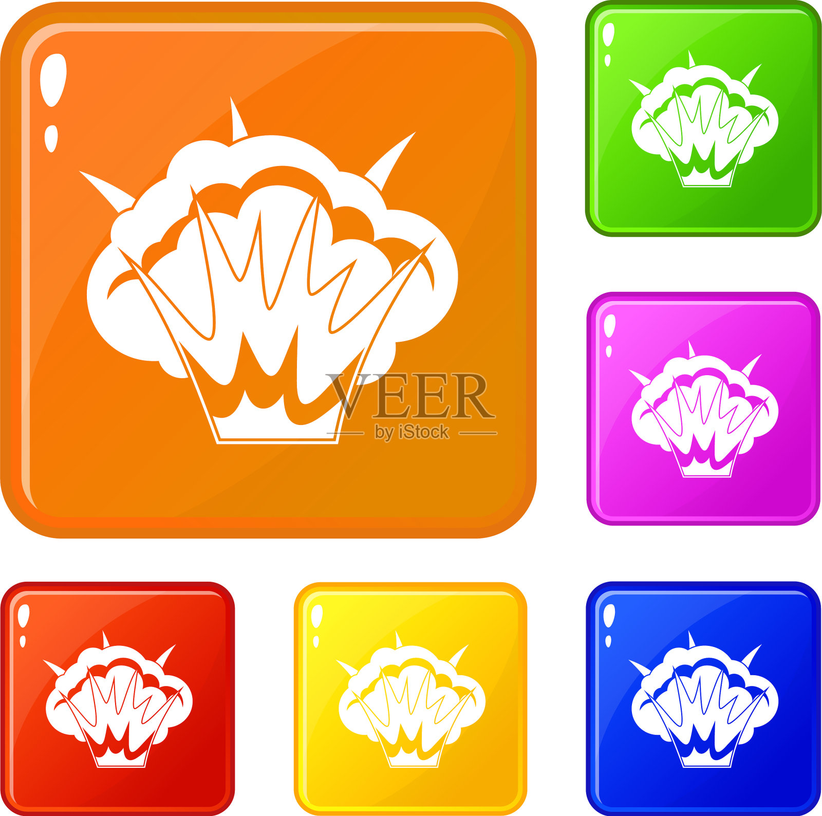 炮弹爆炸图标设置颜色图标素材