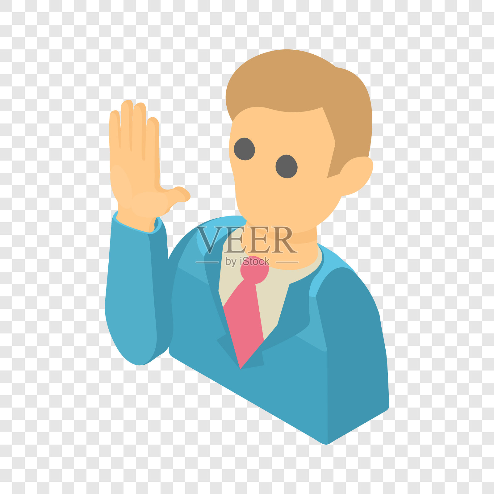 男子图标等距三维风格插画图片素材