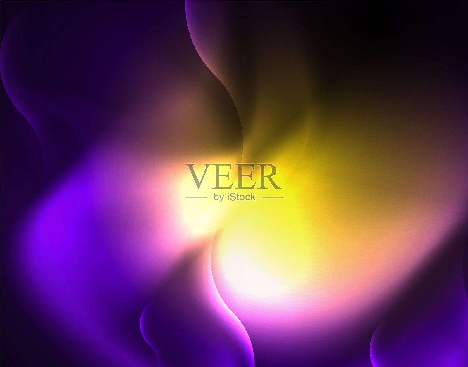 闪亮的金属氖波设计插画图片素材