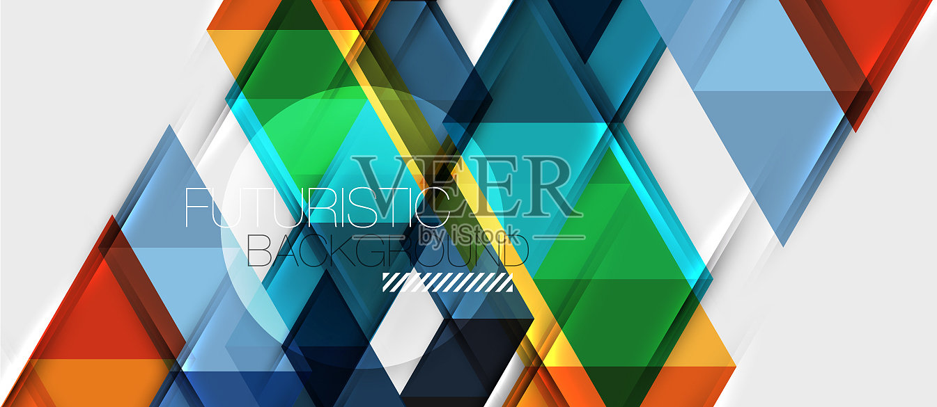 三角几何现代商业展示插画图片素材