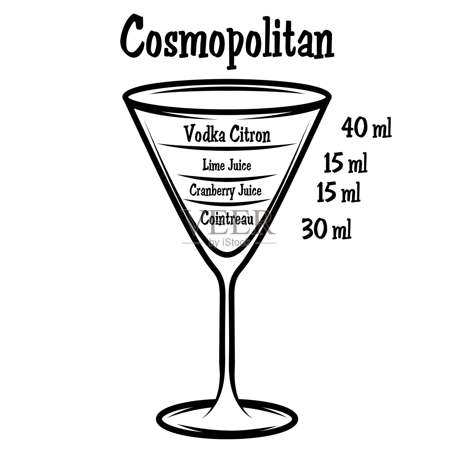 有酒精鸡尾酒做背景插画图片素材