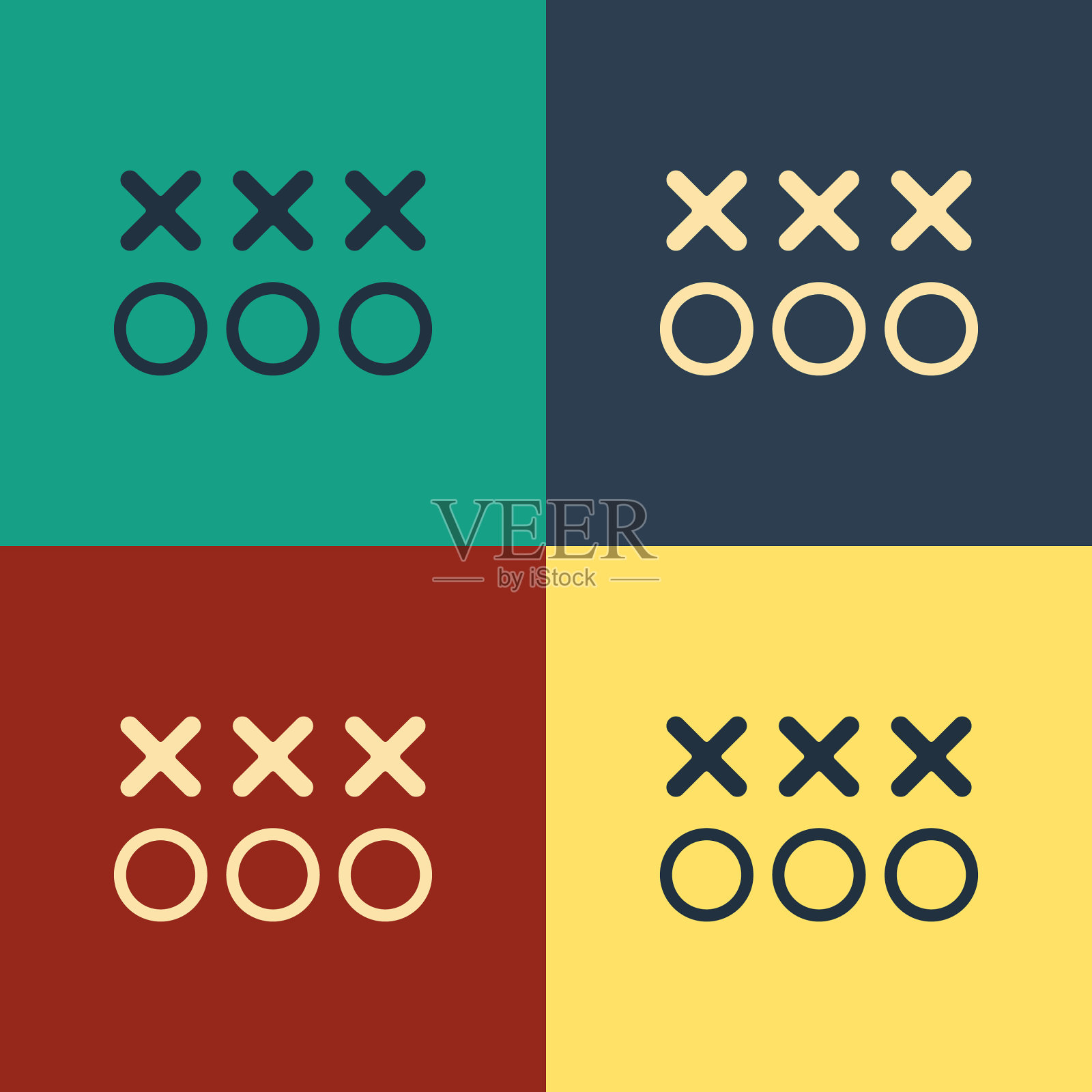 色彩规划策略概念图标孤立上图标素材