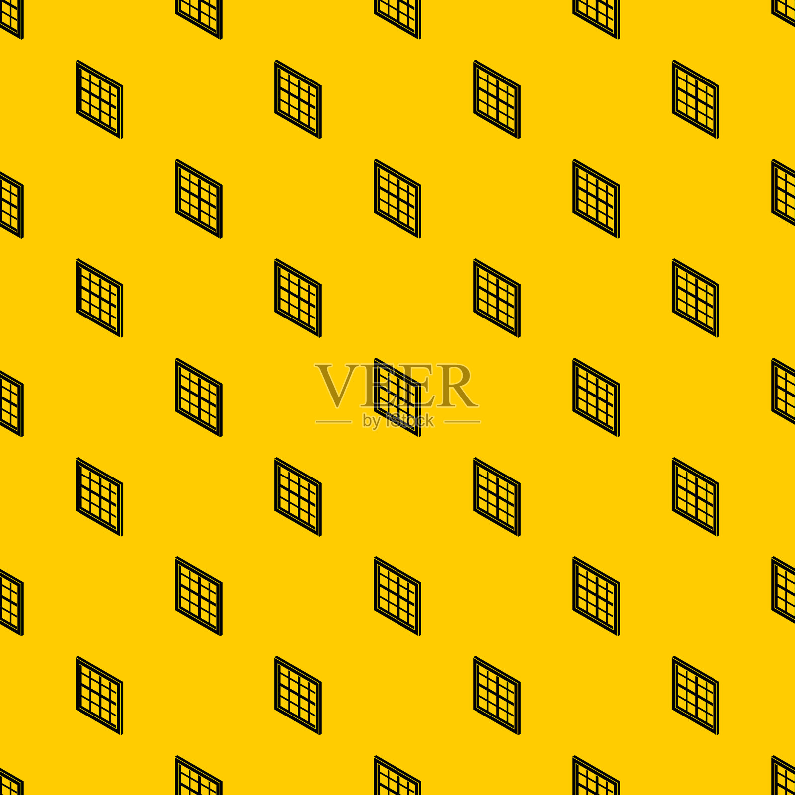 格子窗框图案插画图片素材