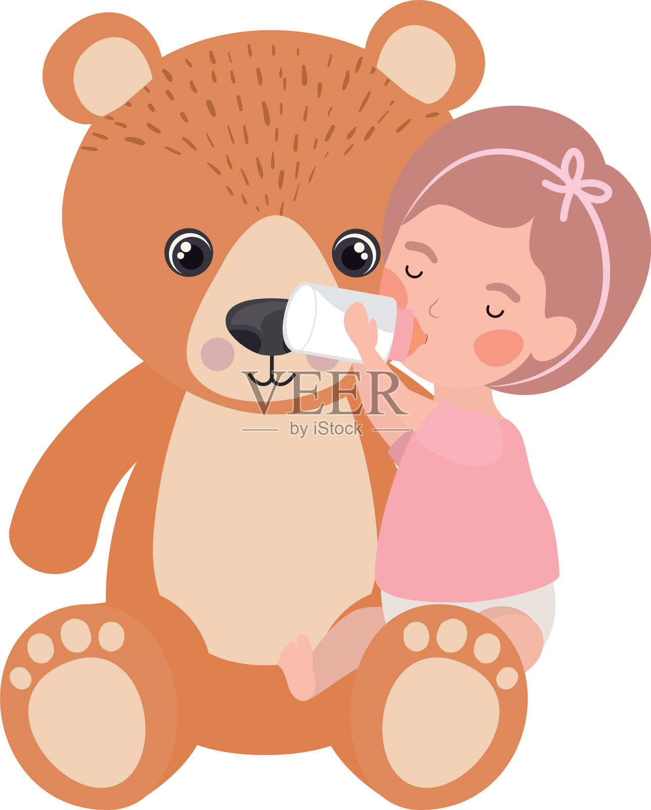 孤立女婴设计插画图片素材