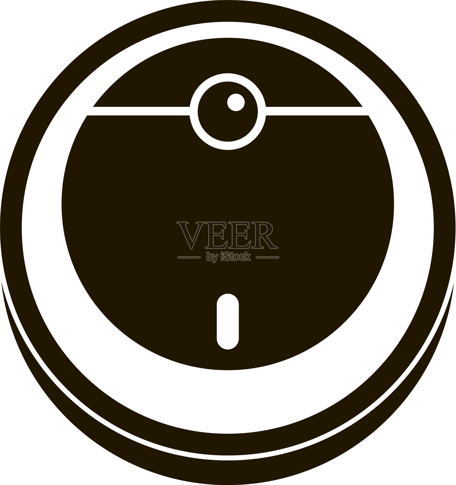 智能机器人吸尘器图标风格简单设计元素图片