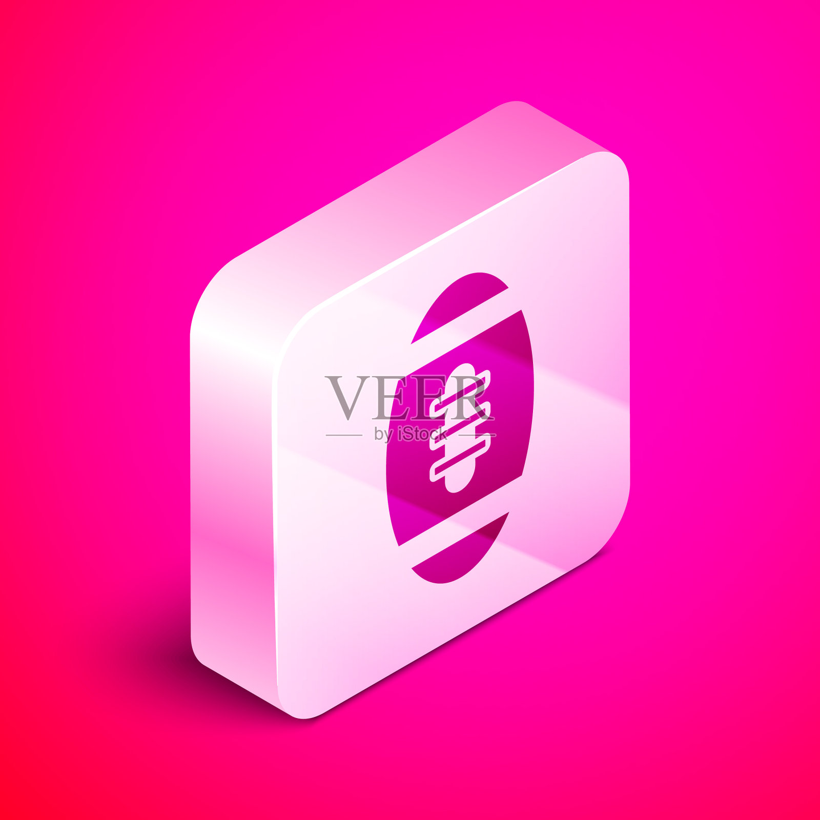 等距美式足球图标孤立上图标素材