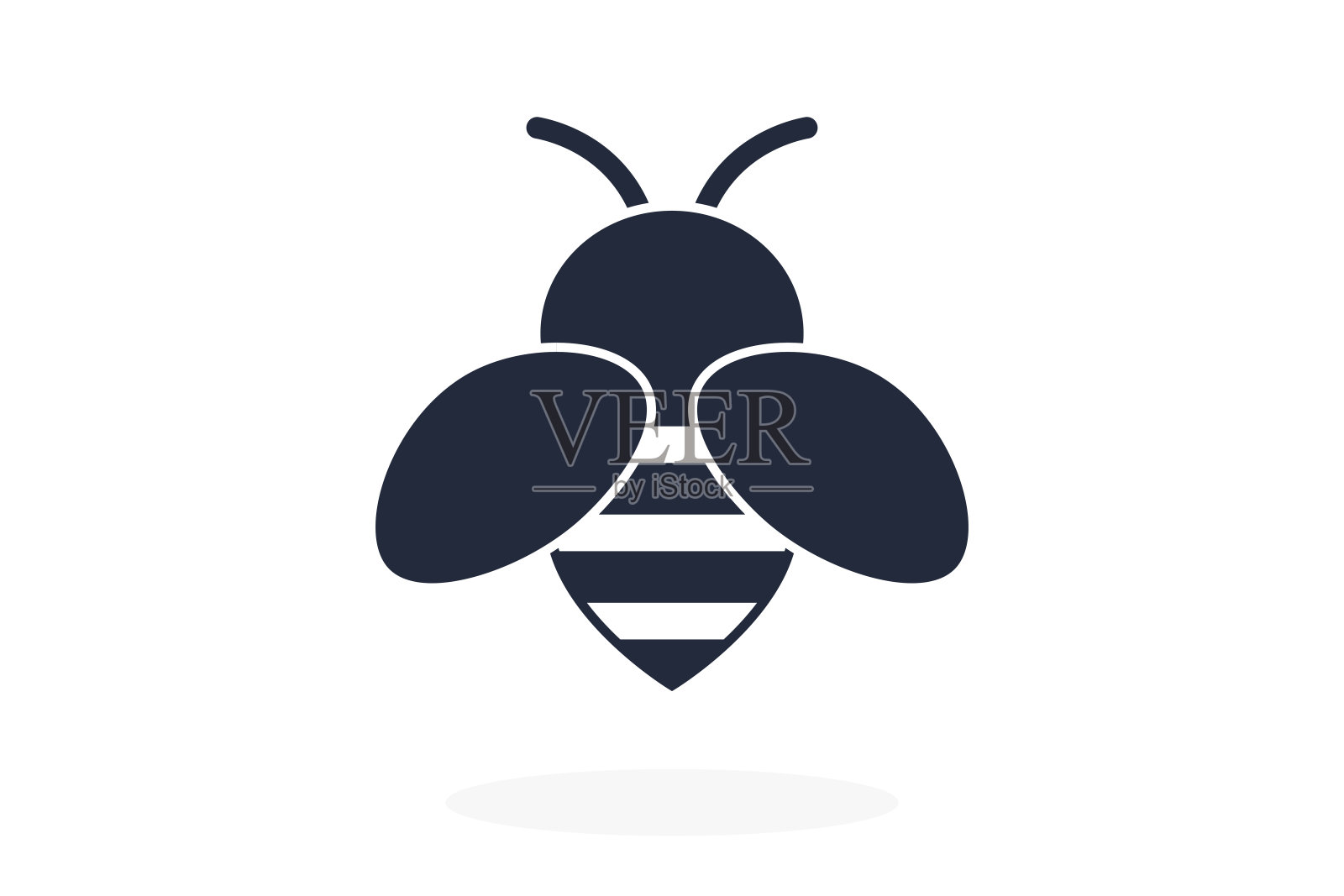 蜜蜂图标。矢量插图。平的风格元素。图标素材